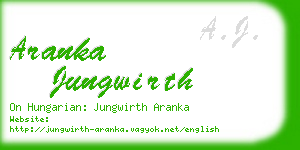 aranka jungwirth business card